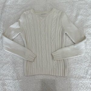 Van Heusen White Cable Knit Sweater